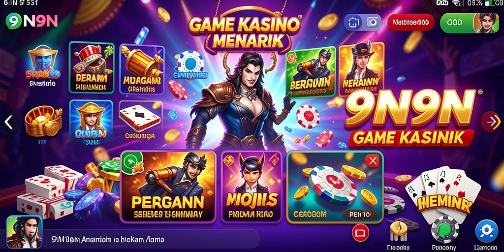 Tampilan gameplay Kasino yang seru dan mengasyikkan di 9N9N.