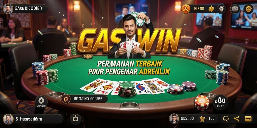 Gameplay Poker seru dengan interaksi langsung antar pemain.