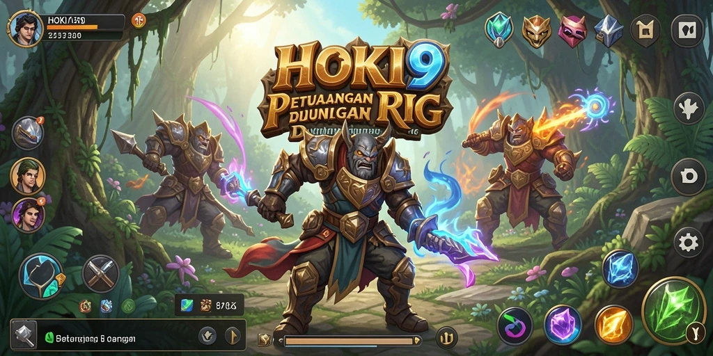 Tampilan menakjubkan dalam HOKI9 menampilkan pertarungan seru di dunia RPG.