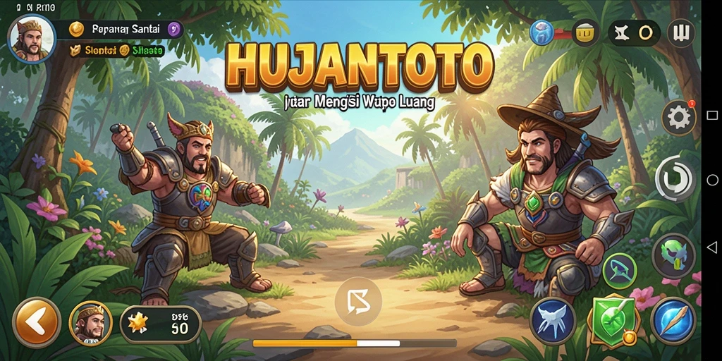 Tampilan gameplay HUJANTOTO yang menarik dan menghibur.