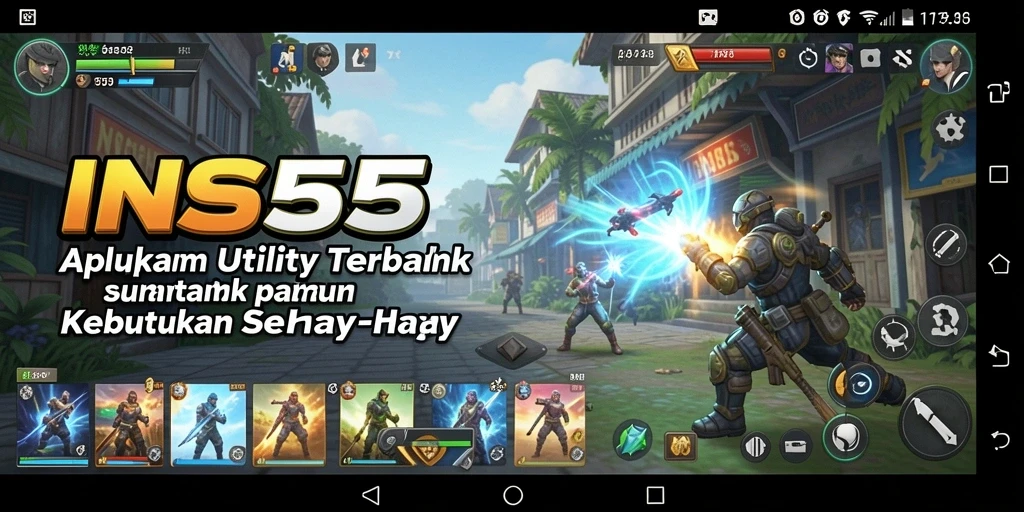 Tampilan antarmuka INS55 yang sederhana dan fungsional untuk utilitas harian.