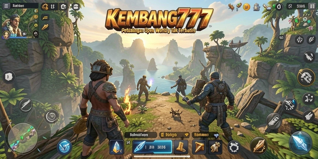 Tampilan gameplay KEMBANG777 dengan petualangan seru di dunia terbuka.