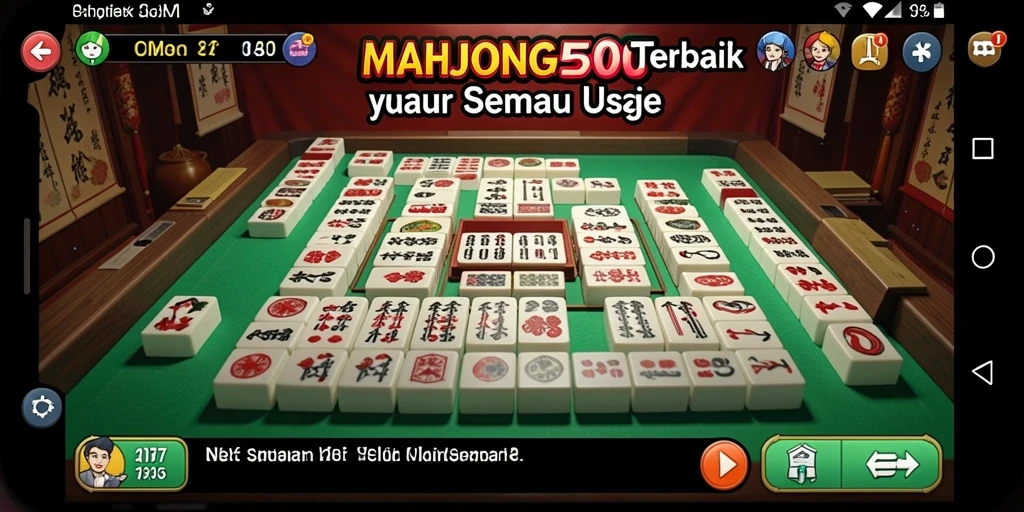 Tampilan menarik dari gameplay <strong>MAHJONG500</strong> yang penuh dengan alunan musik.