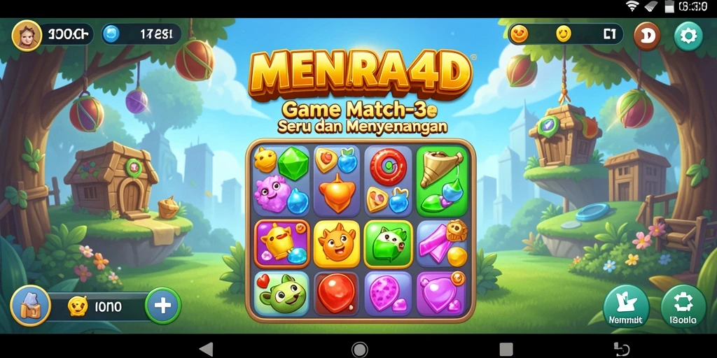 Tampilan gameplay MENARA4D yang seru dan penuh warna.