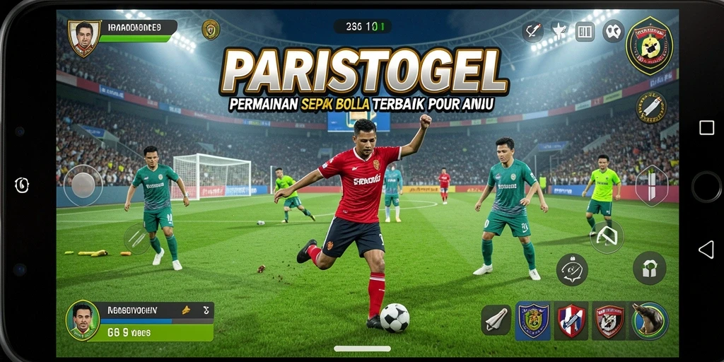 Tangkapan layar PARISTOGEL menampilkan intensitas pertandingan sepak bola yang seru.
