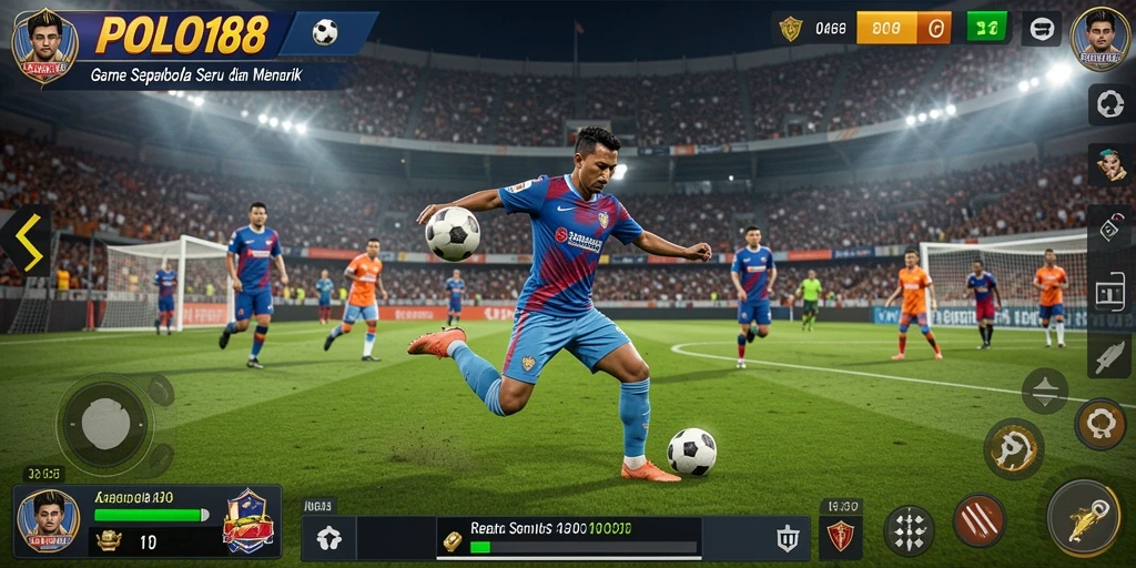 Screenshot gameplay POLO188 menunjukkan aksinya saat bermain sepakbola.