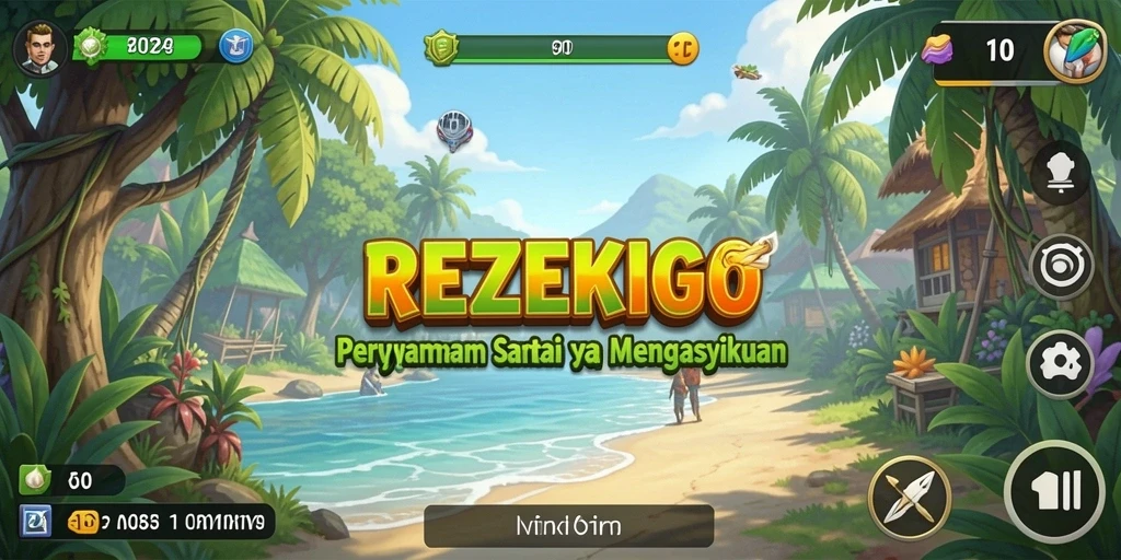 Tampilan gameplay seru dari REZEKIGO saat pemain berinteraksi.