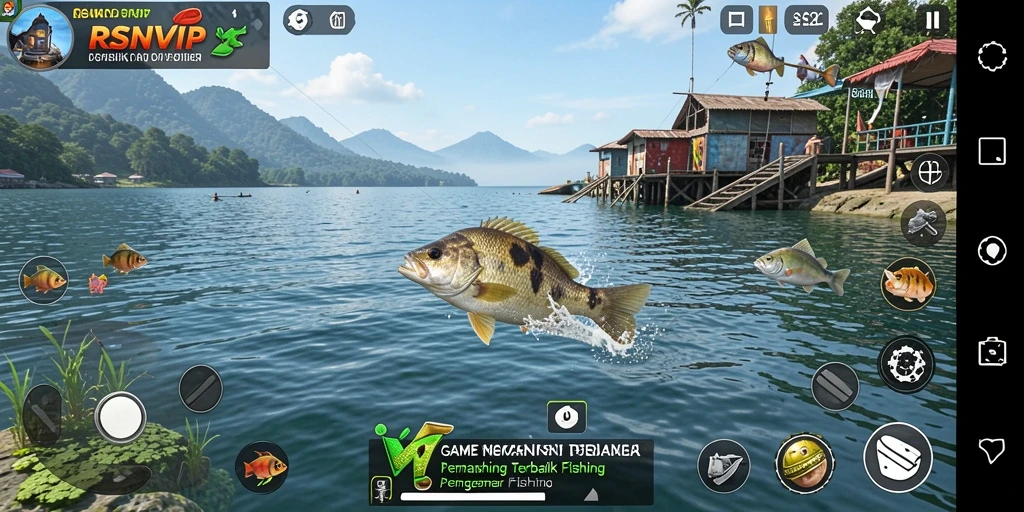 Tampilan menarik dari gameplay RSNVIP yang menampilkan suasana memancing.
