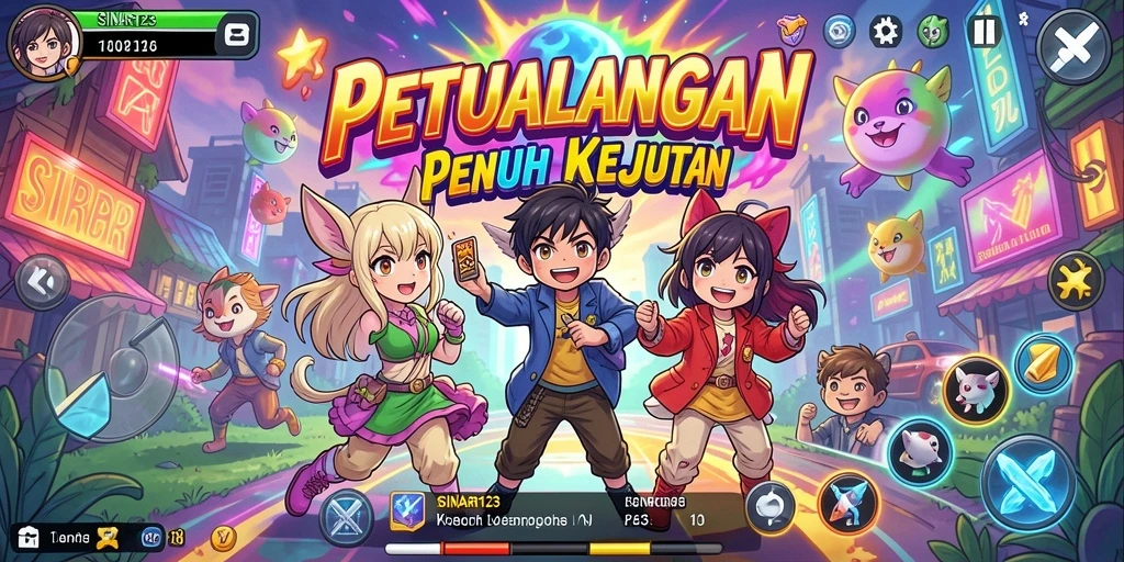 Tampilan gameplay SINAR123 yang memukau dan penuh warna.