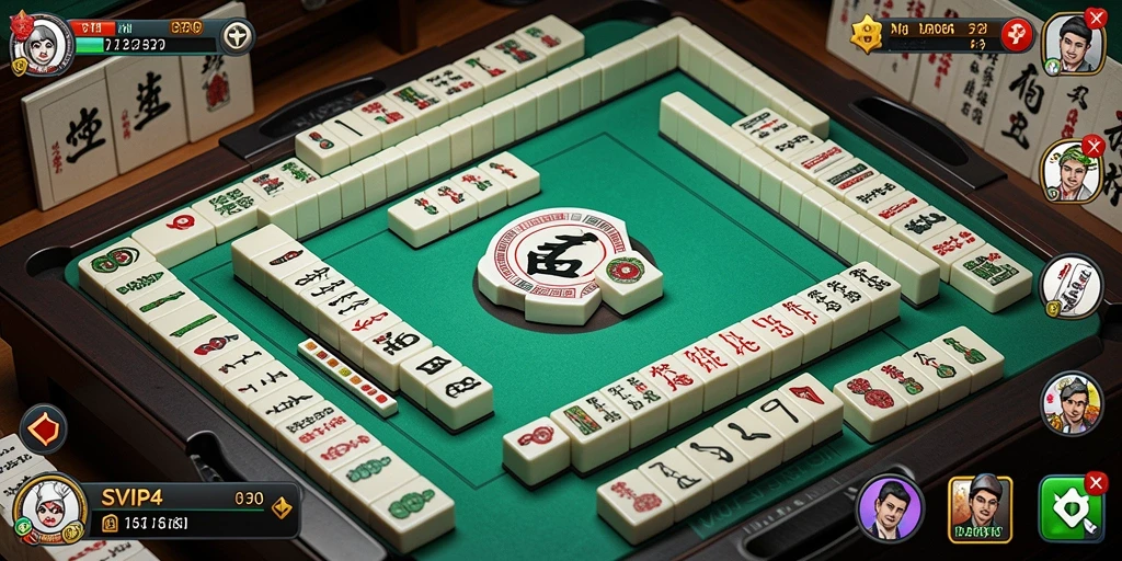 Gameplay SVIP4 yang seru dan menyenangkan dalam permainan Mahjong.